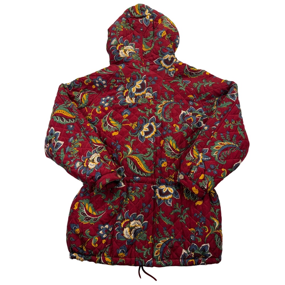 The‎ Limited Quilted Silk Jacket Womens M Red Paisley Art-To-Wear Grandmacore - Picture 4 of 10